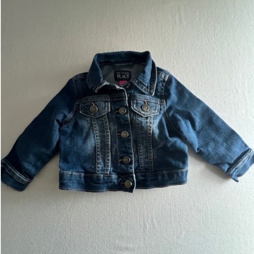 The Children's Place denim jacket Size‎ 12-18 months rucker-style faded wash